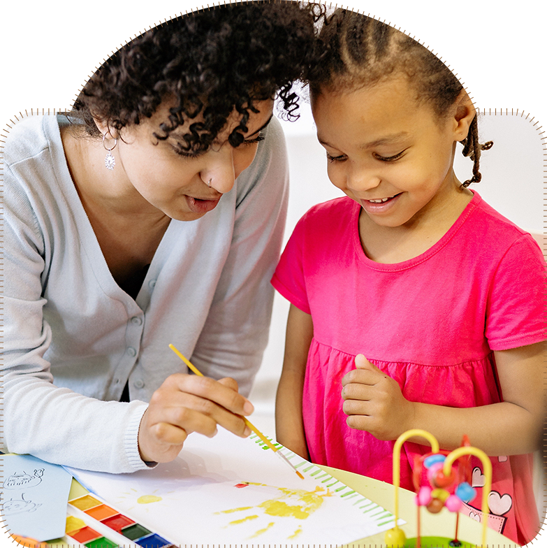 Teacher & Children Coloring